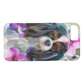 'Anemone' Tricolor cavalier dog-hondes Case-Mate iPhone Case (Achterkant (Horizontaal))