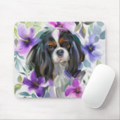 "Anemone" Tricolor cavalier dog mousepad Muismat (Met muis)