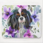 "Anemone" Tricolor cavalier dog mousepad Muismat (Voorkant)
