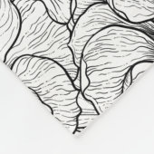 Anemone tuin in zwart-wit fleece deken (Hoek)