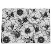 Anemone tuin in zwart-wit groot cadeauzakje (Voorkant)