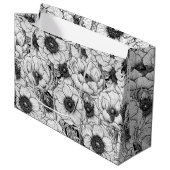 Anemone tuin in zwart-wit groot cadeauzakje (Voorkant Gekanteld)