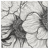 Anemone tuin in zwart-wit stof (Close Up)
