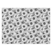 Anemone tuin in zwart-wit tafelkleed (Voorkant (Horizontaal))