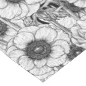 Anemone tuin in zwart-wit tafelkleed (Gekanteld)