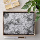Anemone tuin in zwart-wit tissuepapier (Geschenk)