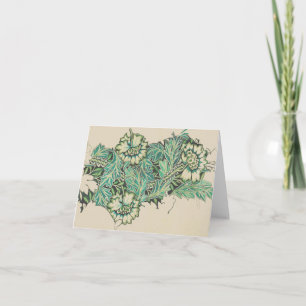 ANEMONE VAN William Morris GEVOUWEN NOTA KAART