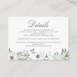 Anemone Wedding Details Informatiekaartje