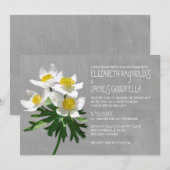 Anemone Wedding Invitations Kaart (Voorkant / Achterkant)