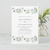  Anemone Wedding Kaart (Staand voorkant)