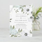 Anemone Wedding Kaart (Staand voorkant)