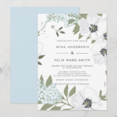 Anemone Wedding Kaart (Voorkant / Achterkant)