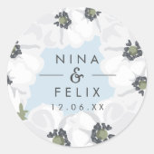 Anemone Wedding Ronde Sticker (Voorkant)