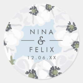  Anemone Wedding Ronde Sticker