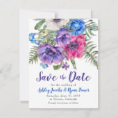 Anemone Wedding Save the Date Waterverf Floral (Voorkant)