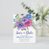 Anemone Wedding Save the Date Waterverf Floral (Staand voorkant)