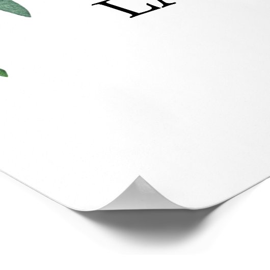 Anemone Wedding Welkomstteken Poster (Hoek)