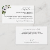Anemone White Floral SM Enclosure Kaart (Voorkant / Achterkant)