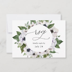 Anemone White Floral w Meal RSVP