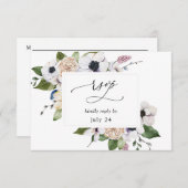 Anemone White Floral w Meal RSVP 2 (Voorkant / Achterkant)