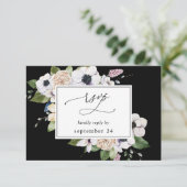 Anemone White Floral w Meal RSVP 2 - Black (Staand voorkant)