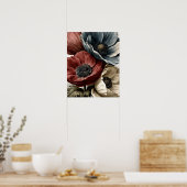 Anemone wild flowers poster (Keuken)