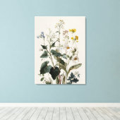 Anemone Wilde Bloemencluster Canvas Afdruk (Insitu (Houten vloer))