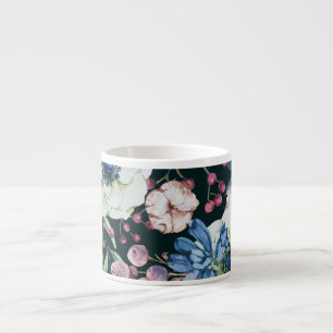 Anemone Wildflower: Waterverf Espresso Kop