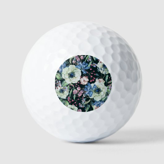 Anemone Wildflower:  Waterverf Golfballen (Voorkant)