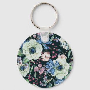Anemone Wildflower:  Waterverf Sleutelhanger