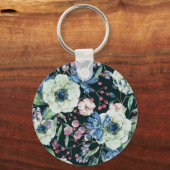 Anemone Wildflower:  Waterverf Sleutelhanger (Achterkant)