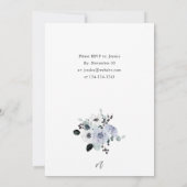 Anemone Winter White Floral Holiday Party Kaart (Achterkant)