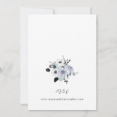 Anemone Winter White Floral Wedding Kaart (Achterkant)