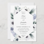 Anemone Winter White Floral Wedding- VC Kaart (Voorkant)