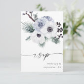 Anemone Winter Wit Bloem zonder maaltijd RSVP (Staand voorkant)