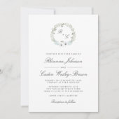 Anemone Wreath Monogram Weddenschap Kaart (Voorkant)