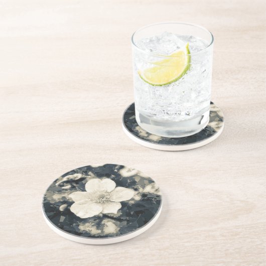 Anemone Zandsteen Onderzetter (Zijkant)