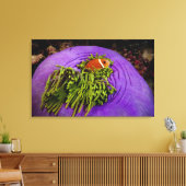 Anemonefish en grote anemon canvas afdruk (Insitu (Woonkamer))