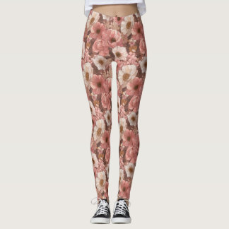 Anemonen Bloem Fitness Mode Anemonen Bloemblad Leggings