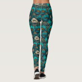 Anemonen Bloem Workout Kleding Anemonen Fantasie B Leggings (Achterkant)