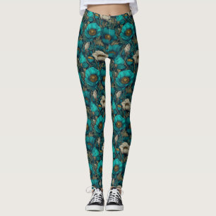 Anemonen Bloem Workout Kleding Anemonen Fantasie B Leggings