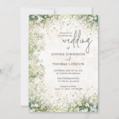 Anemonen bloemenwitte waterverf bruiloft kaart (Voorkant)