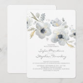 Anemonen  Boeket Waterverf bruiloft Kaart (Voorkant / Achterkant)
