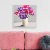 Anemonen Canvas Afdruk (Insitu (Woonkamer))