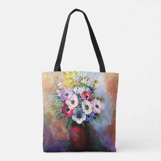 Anemonen door het Poster Odilon Redon Tote Bag (Achterkant)
