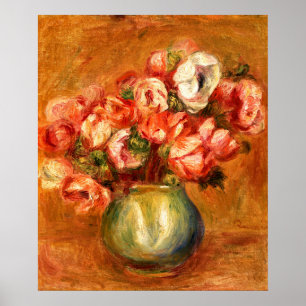 Anemonen door Pierre-Auguste Renoir Poster