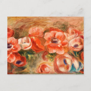 Anemonen door Renoir Impressionist Painting Briefkaart