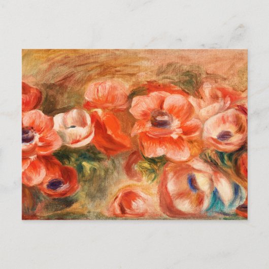 Anemonen door Renoir Impressionist Painting Briefkaart (Voorkant)