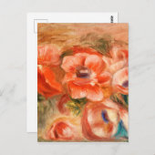 Anemonen door Renoir Impressionist Painting Briefkaart (Voorkant / Achterkant)