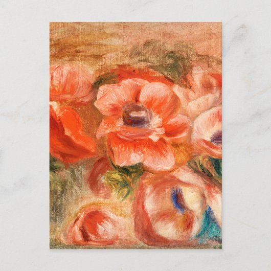 Anemonen door Renoir Impressionist Painting Briefkaart (Voorkant)
